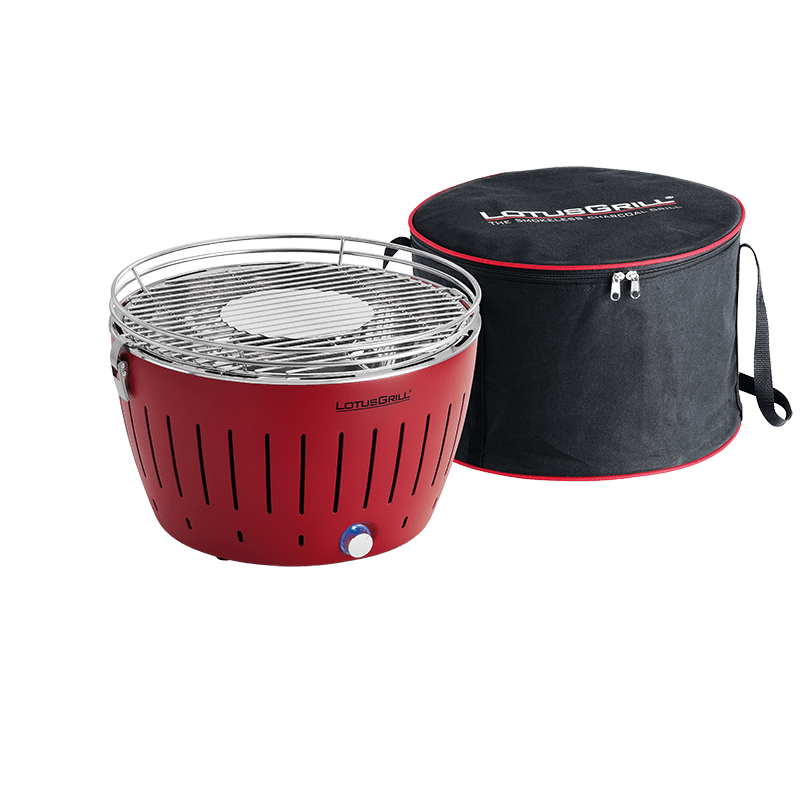 Barbacoa carbón sin humos Lotusgrill y funda transporte