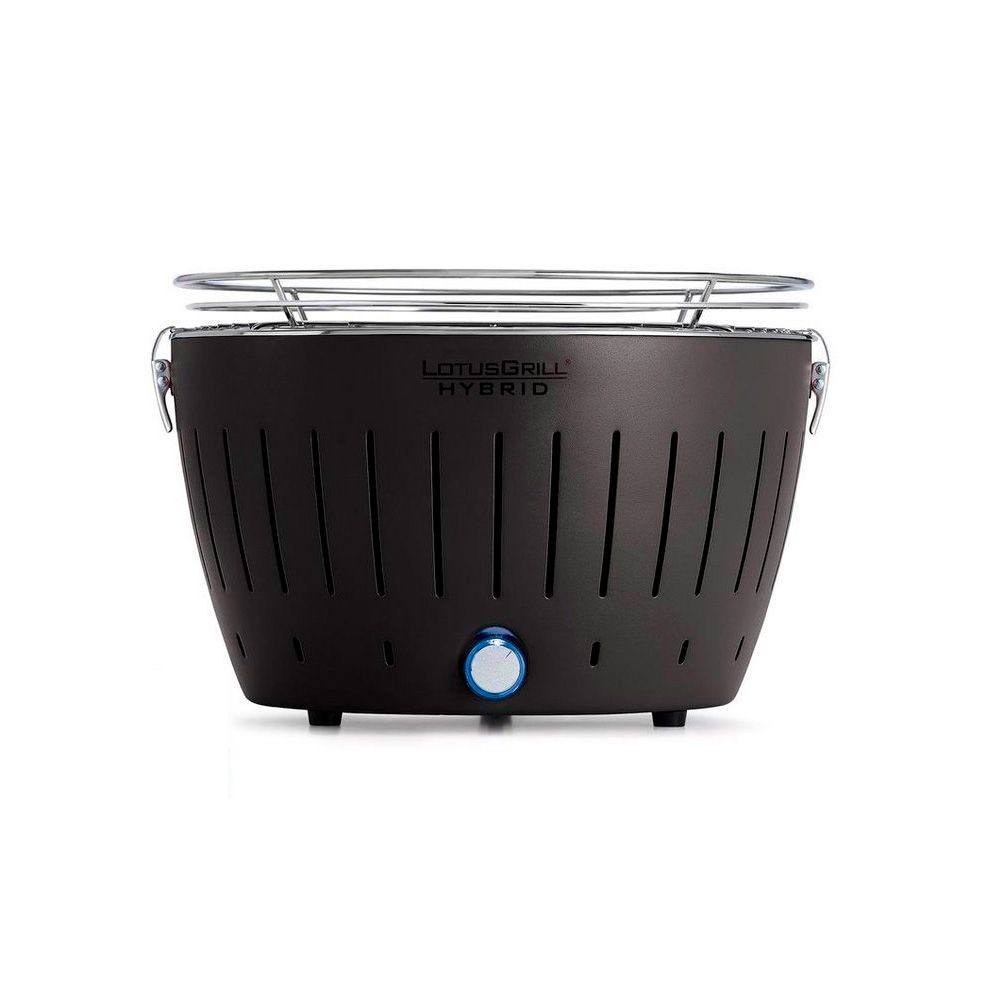 Antracita-Hybrid Barbacoa Hybrida gas y eléctrica a carbón sin humo LotusGrill L USB